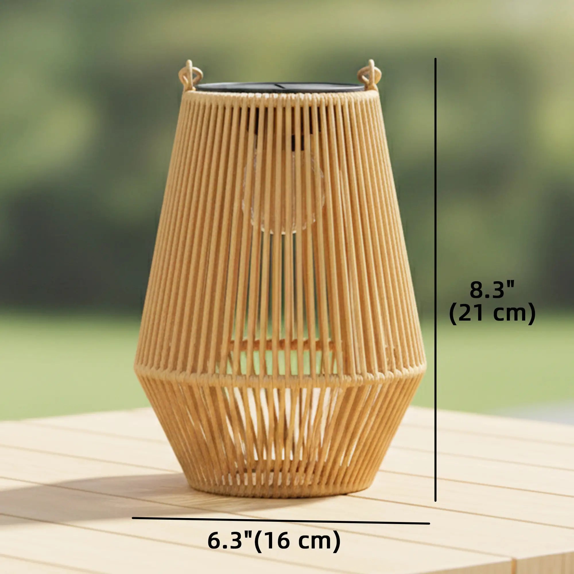 2 Pack Wicker Solar Lanterns, Outdoor Waterproof, Brown Solar Post Lamps at Gallery Canada