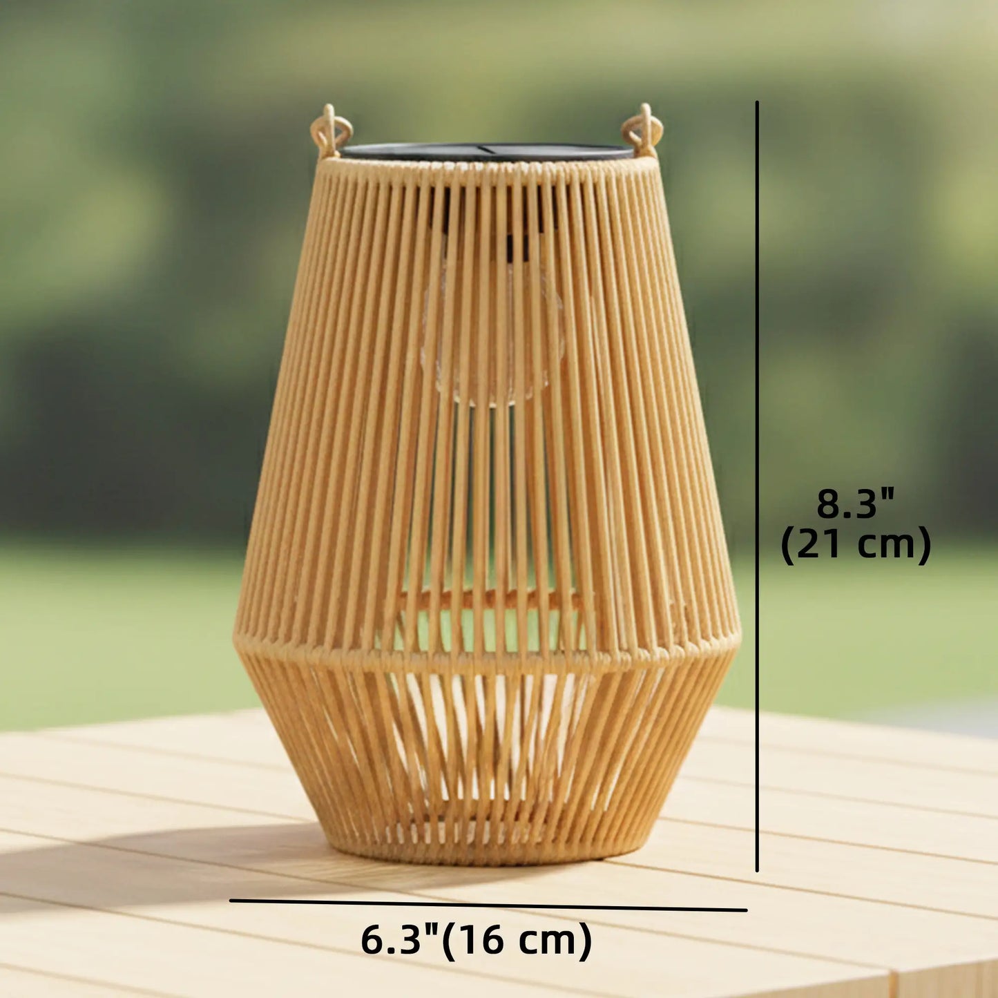 2 Pack Wicker Solar Lanterns, Outdoor Waterproof, Brown Solar Post Lamps at Gallery Canada