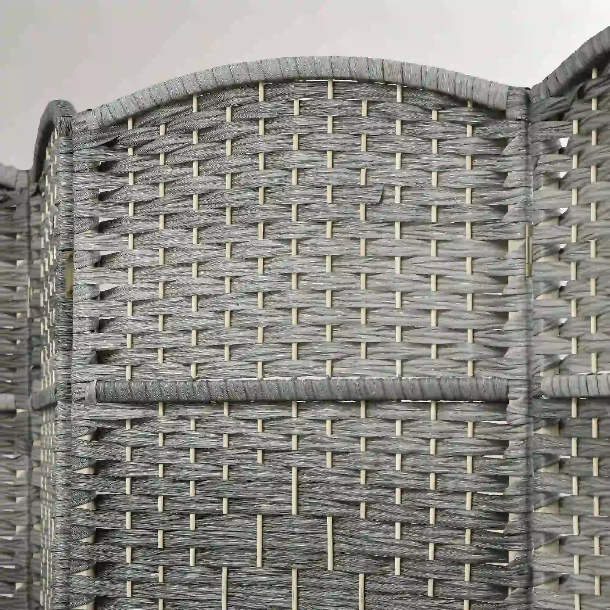 6 Ft Tall Folding Room Divider, 3 Panel Portable Privacy Screen, Mixed Grey Room Dividers at Gallery Canada