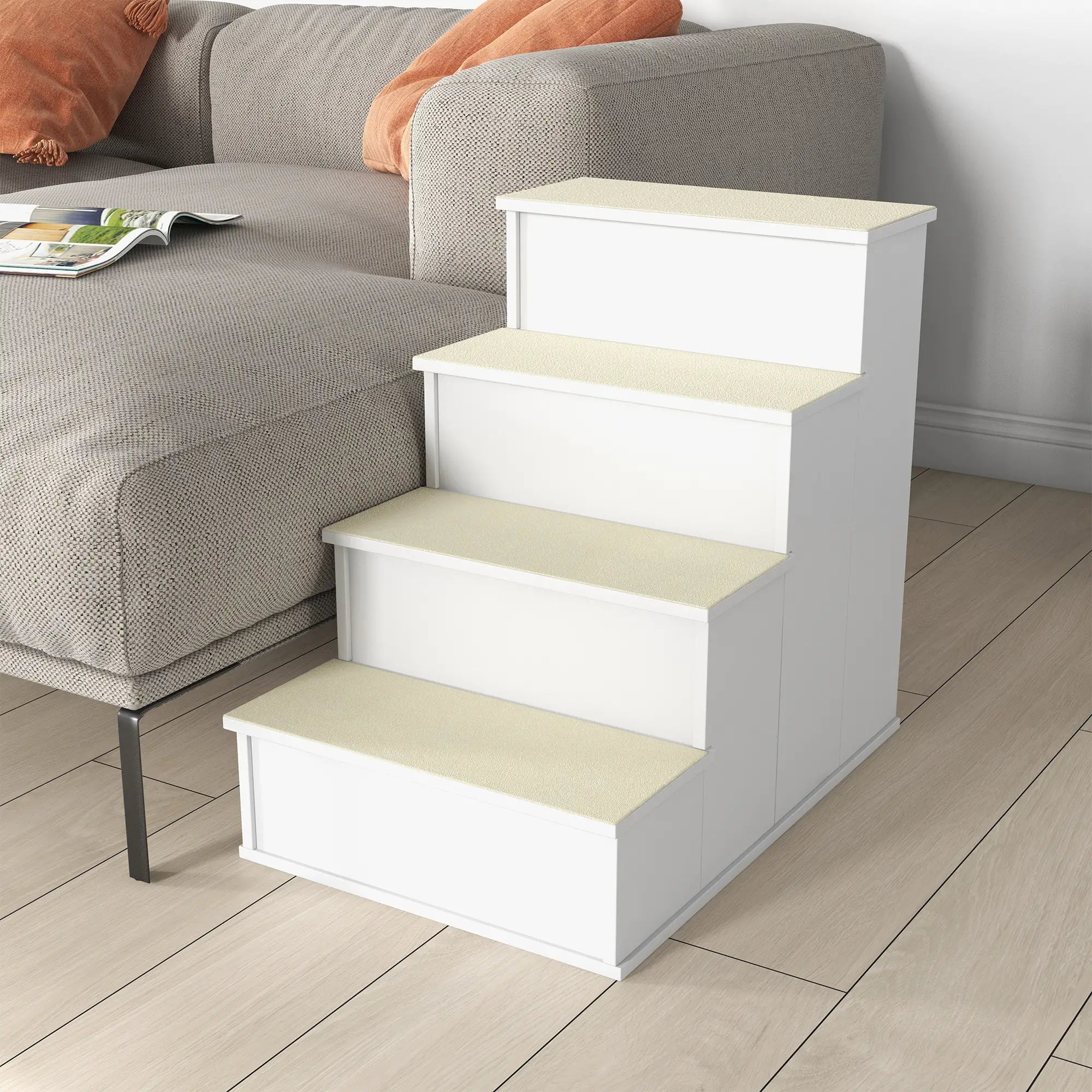Pet Stairs for Bed, Cat Ladder for Couch, Non-Slip Carpet, 15.7