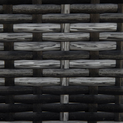 Patio Rattan Ottoman, Outdoor Wicker Footrest with Cushion, Metal Frame, Grey Patio Furniture Sets at Gallery Canada