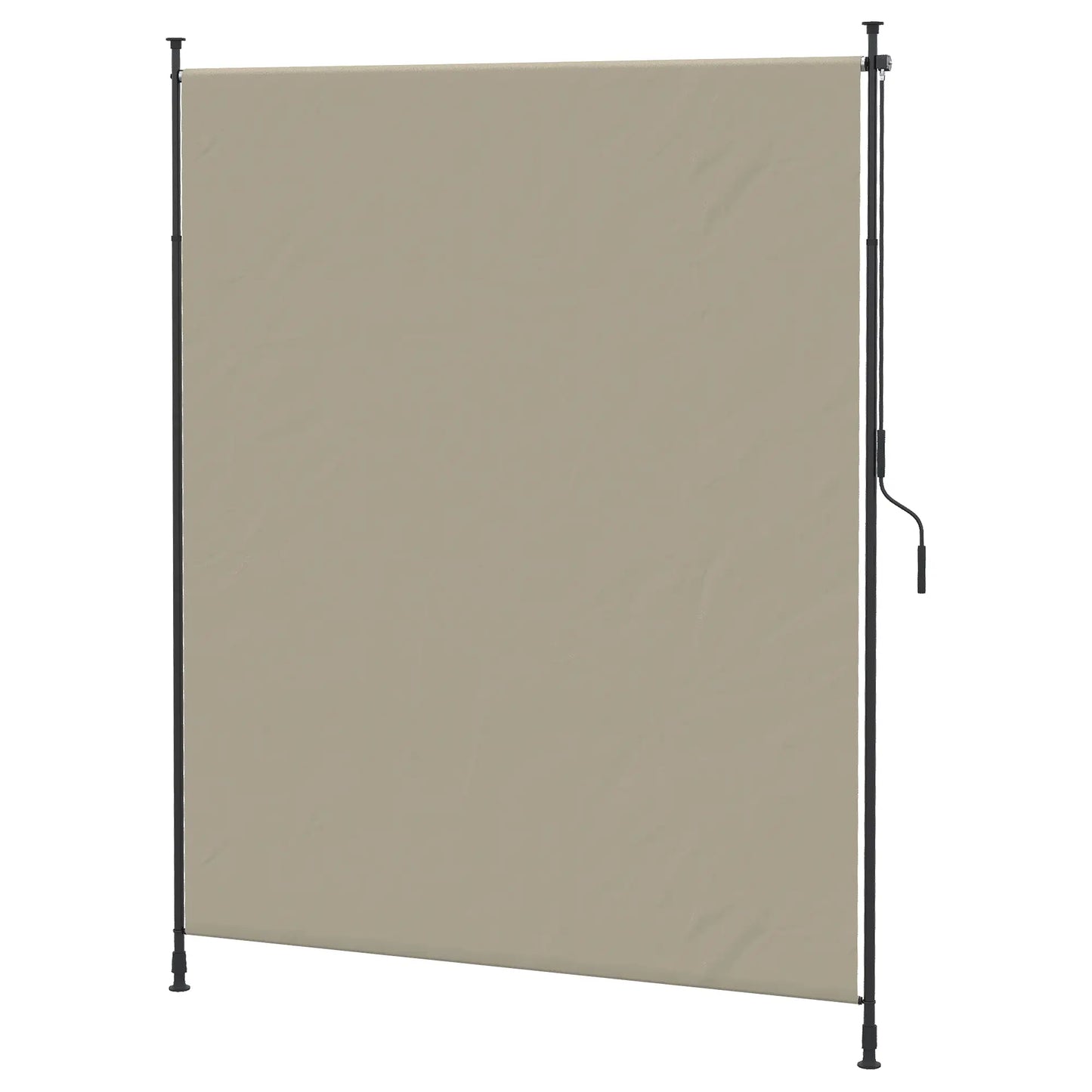7' x 10' Retractable Patio Awning, Manual Outdoor Privacy Screen, Beige Retractable Side Awning at Gallery Canada