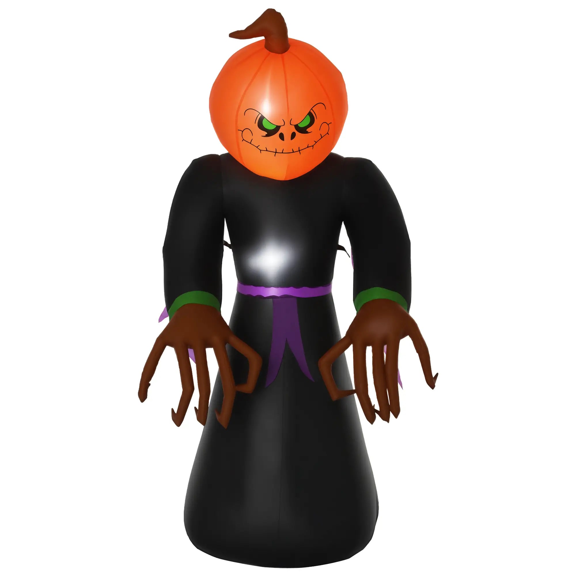 7ft Inflatable Halloween Pumpkin Reaper, LED Outdoor Yard Display Halloween Decorations Black at Gallery Canada