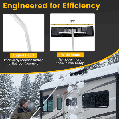 5-19 Ft Extendable Aluminum Snow Removal Tool, Black Snow Removal at Gallery Canada