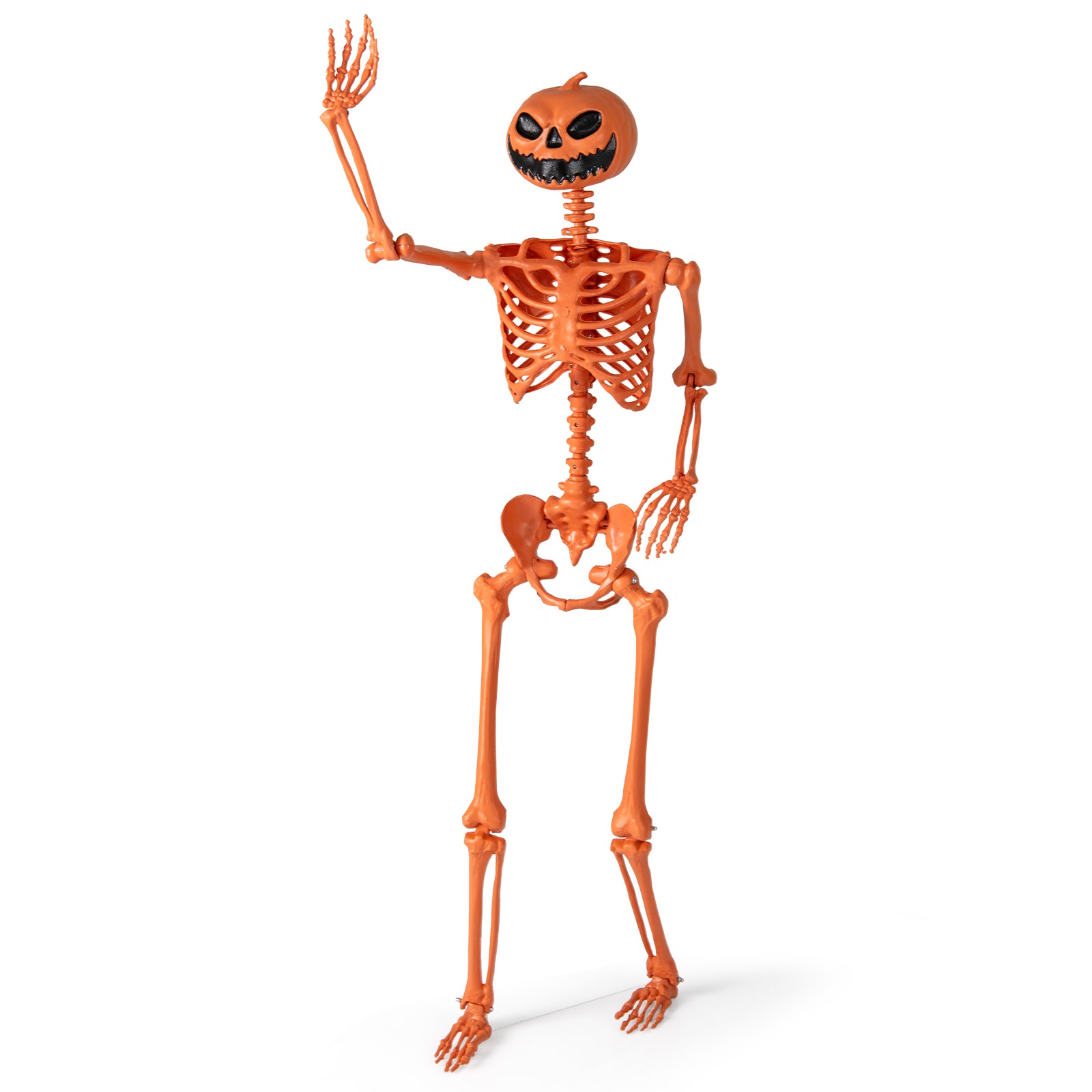5.2 FT Halloween Skeleton, Pumpkin Head, Movable Joints, Orange Halloween at Gallery Canada