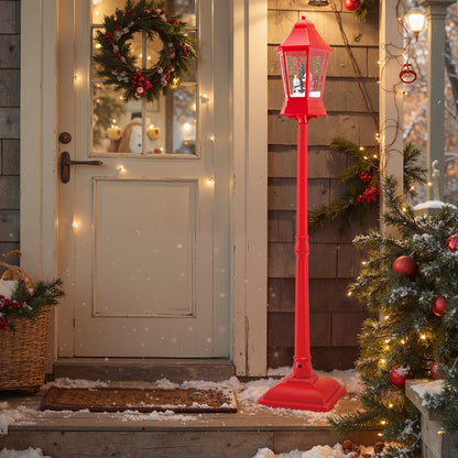 5.3 Feet Musical Christmas Street Lamp, LED Lights, Blowing Snow, Red Christmas Decor & Accessories at Gallery Canada
