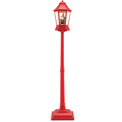 5.3 Feet Musical Christmas Street Lamp, 60 Warm White LED Lights, Red Christmas Decor & Accessories at Gallery Canada