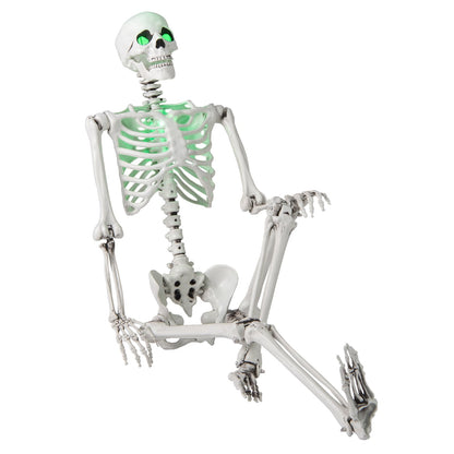 5.5 FT Halloween Skeleton, Life Size Posable, Indoor Outdoor Decoration, White Halloween at Gallery Canada