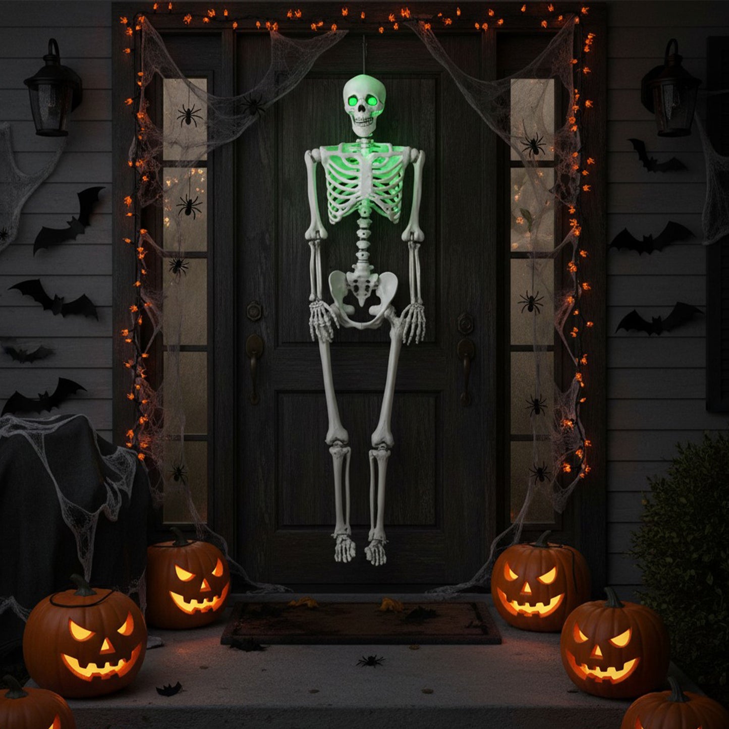5.5 FT Halloween Skeleton, Life Size Posable, Indoor Outdoor Decoration, White Halloween at Gallery Canada