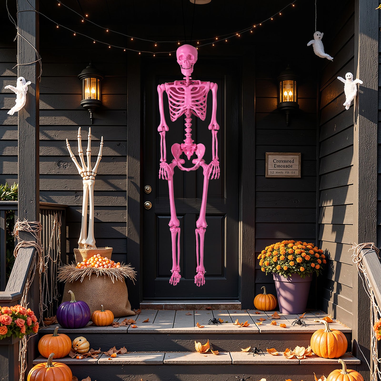 5.5 FT Poseable Halloween Skeleton, Pink Halloween at Gallery Canada