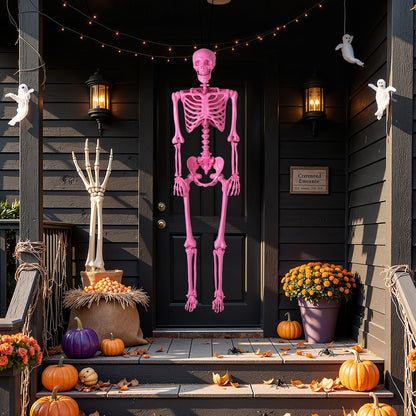 5.5 FT Poseable Halloween Skeleton, Pink Halloween at Gallery Canada