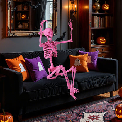 5.5 FT Poseable Halloween Skeleton, Pink Halloween at Gallery Canada