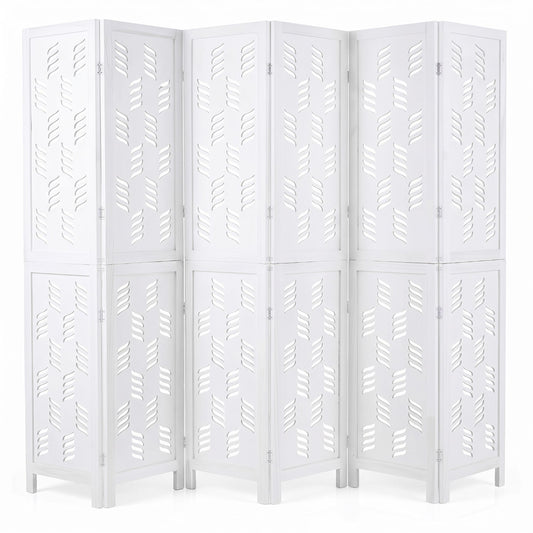 5.5 Ft Tall Room Divider, 6 Panels, White Room Dividers White at Gallery Canada