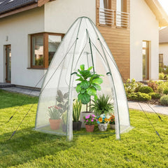 5.5 x 5.5 x 6 Feett Portable Garden Mini Greenhouse, White Greenhouses White at Gallery Canada