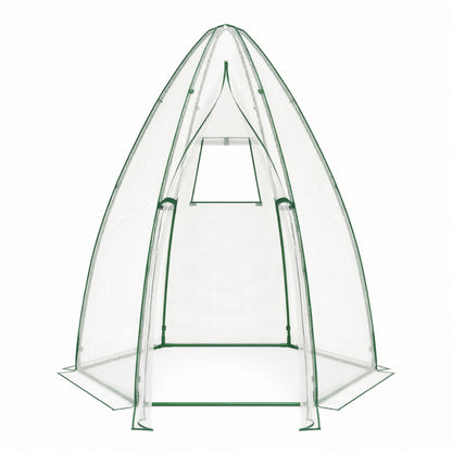 5.5 x 5.5 x 6 Feett Portable Garden Mini Greenhouse, White Greenhouses at Gallery Canada