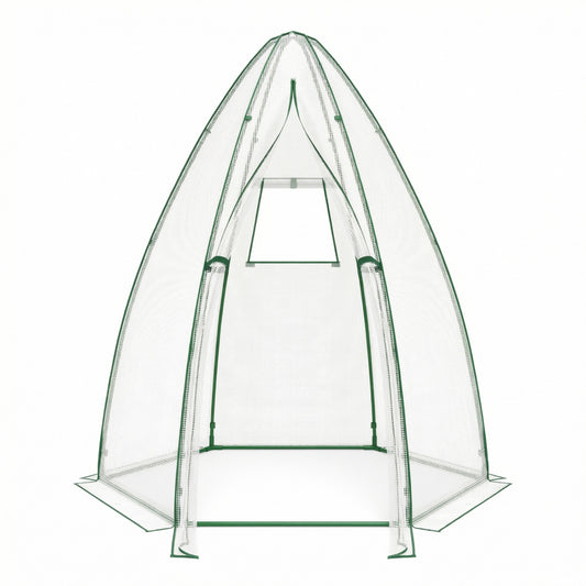 5.5 x 5.5 x 6 Feett Portable Garden Mini Greenhouse, White Greenhouses White at Gallery Canada