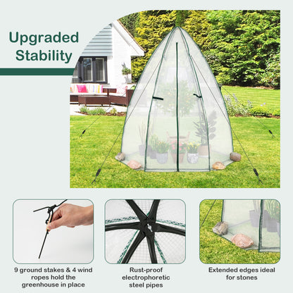 5.5 x 5.5 x 6 Feett Portable Garden Mini Greenhouse, White Greenhouses at Gallery Canada