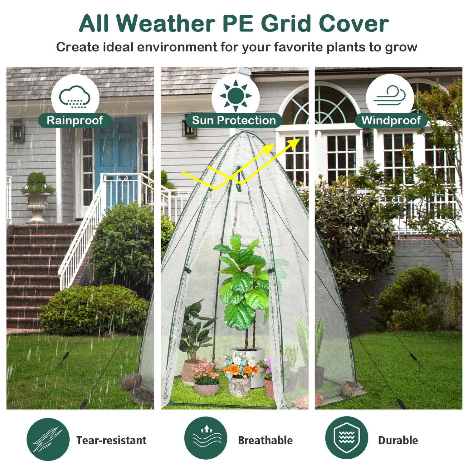 5.5 x 5.5 x 6 Feett Portable Garden Mini Greenhouse, White Greenhouses at Gallery Canada