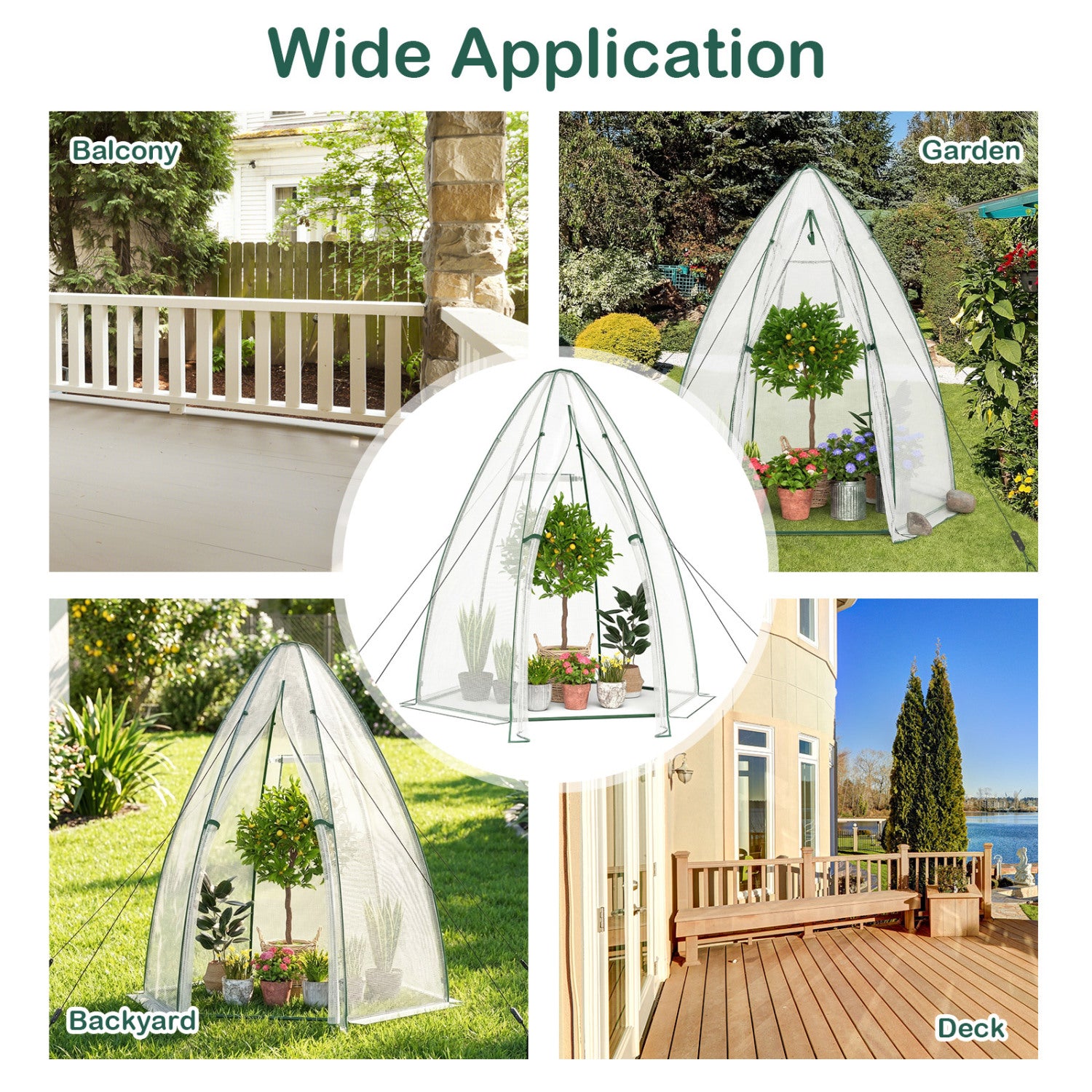 5.5 x 5.5 x 6 Feett Portable Garden Mini Greenhouse, White Greenhouses at Gallery Canada