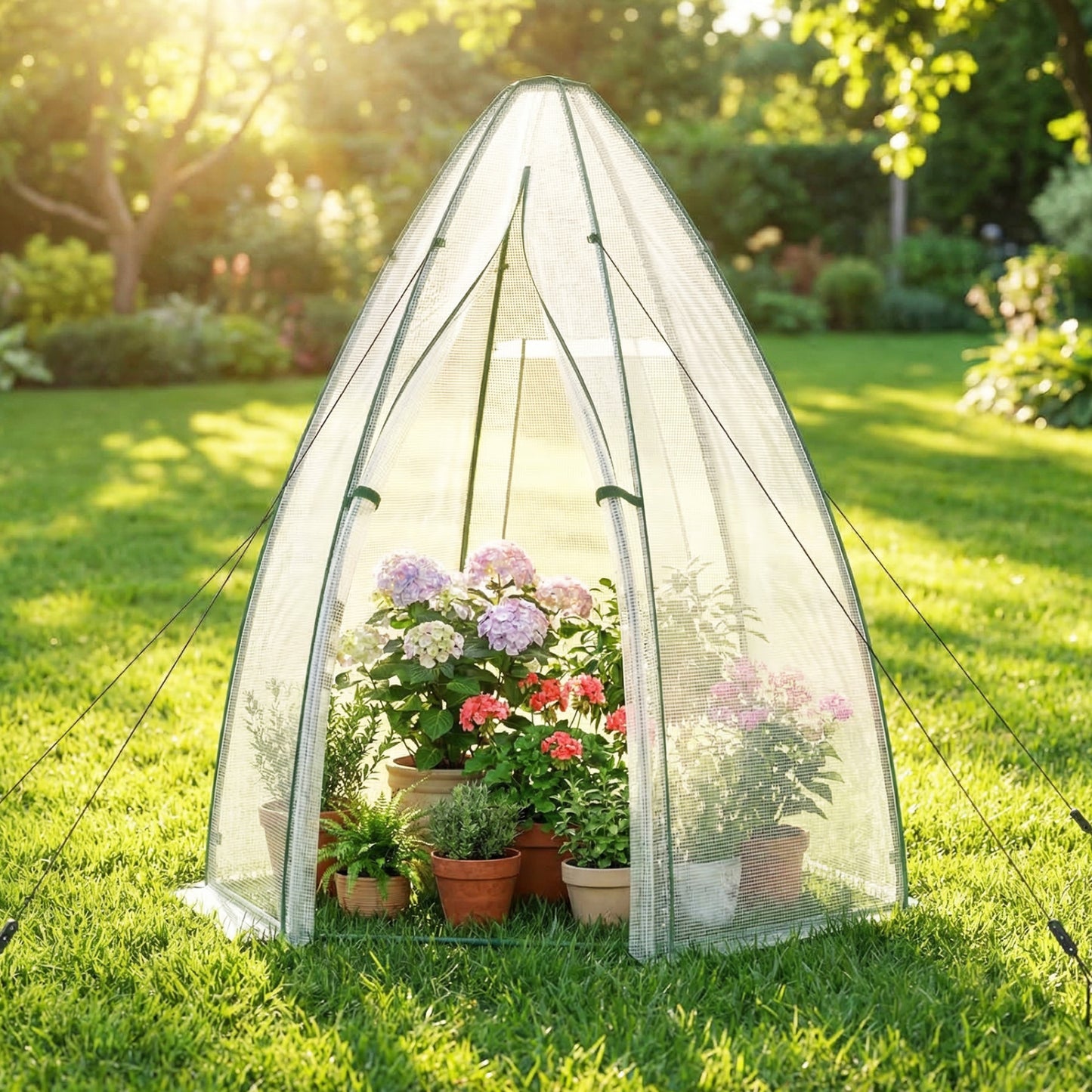 5.5 x 5.5 x 6 Feett Portable Garden Mini Greenhouse, White Greenhouses at Gallery Canada