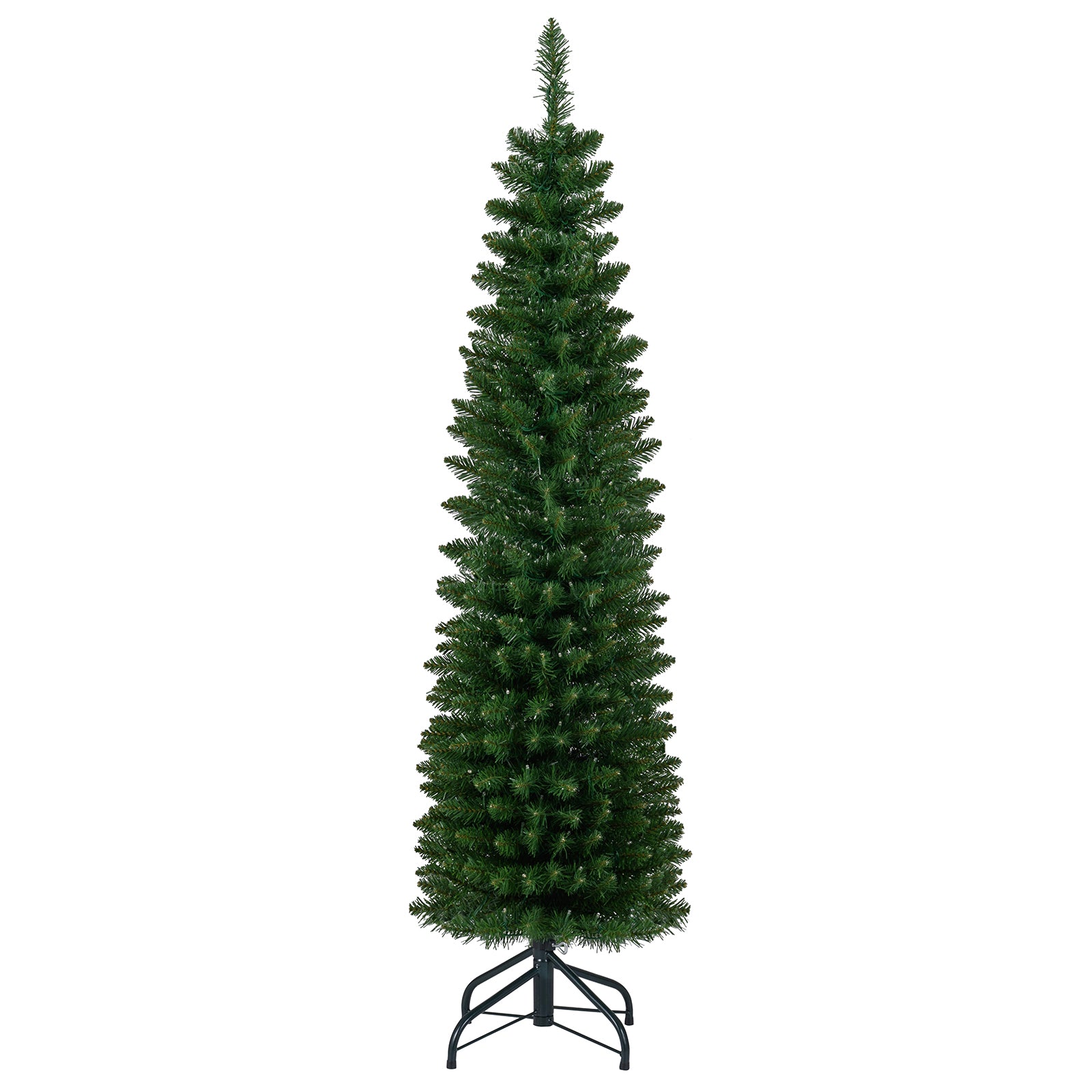 5 Ft Pre-Lit Pencil Artificial Christmas Tree, 150 Warm White LED Lights, Green Christmas Tree at Gallery Canada