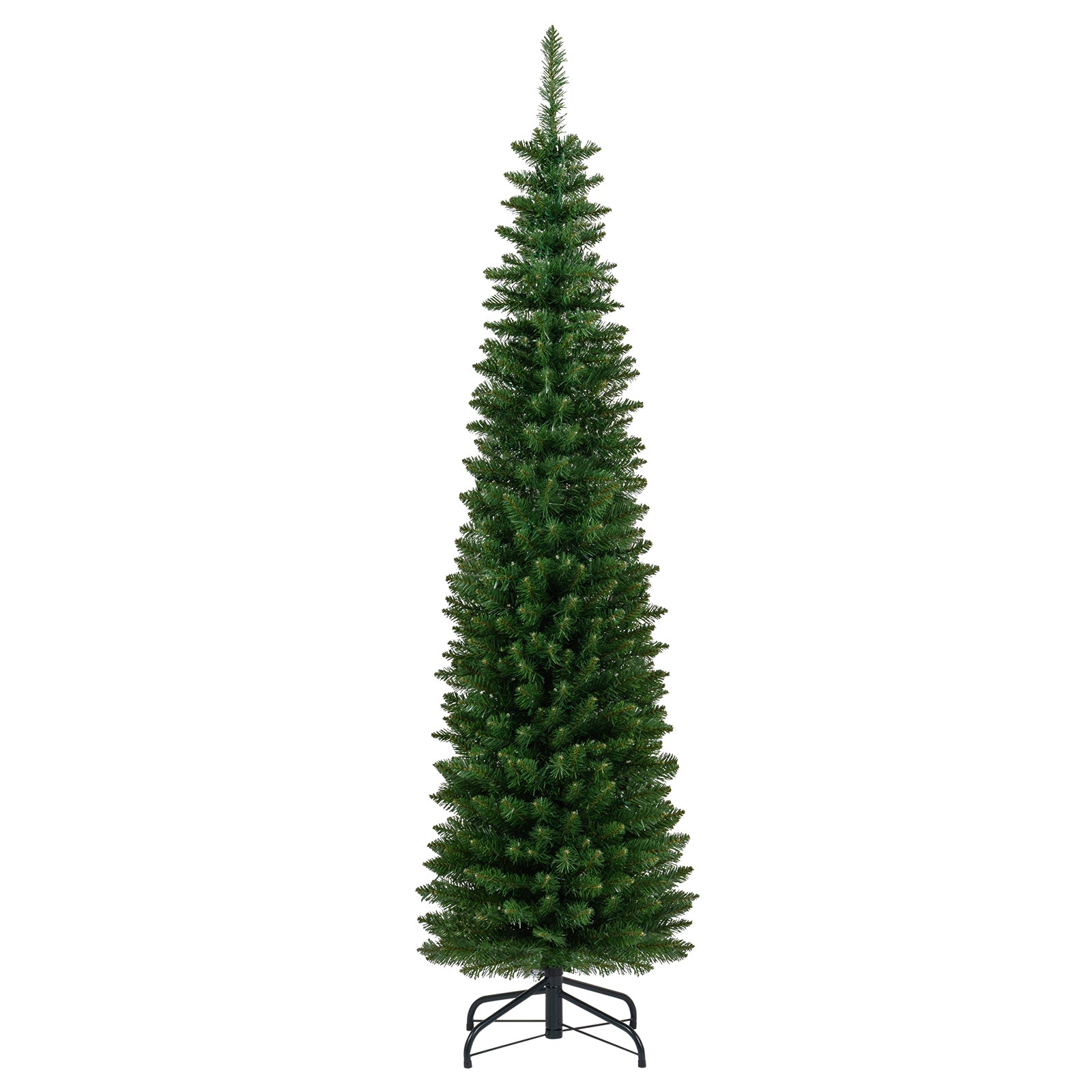 Pre-Lit Pencil Artificial Christmas Tree, 6 ft, Warm White LED Lights, Green Christmas Tree at Gallery Canada