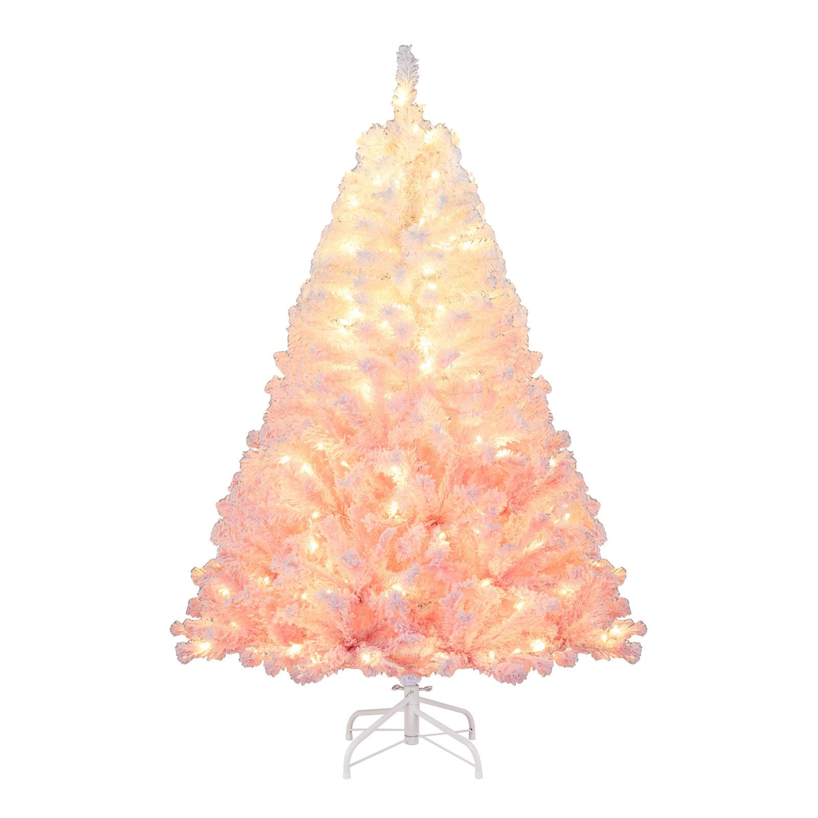 5/6/7/8 FT Artificial Christmas Tree with Warm White LED Lights and 8 Modes for Holiday-5 Feet, Pink Christmas Tree Options at Gallery Canada