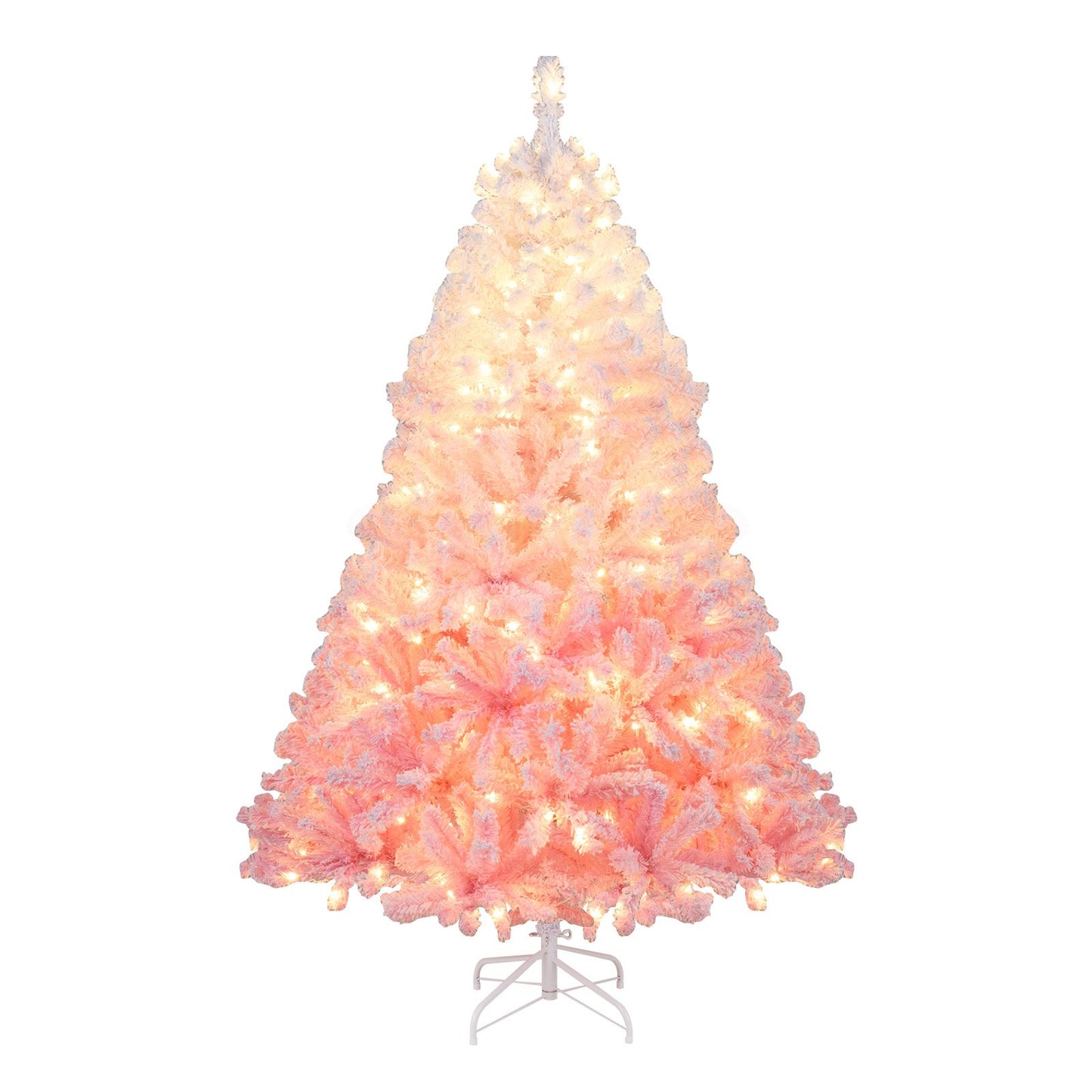 5/6/7/8 FT Artificial Christmas Tree with Warm White LED Lights and 8 Modes for Holiday-6 Feet, Pink Christmas Tree Options at Gallery Canada