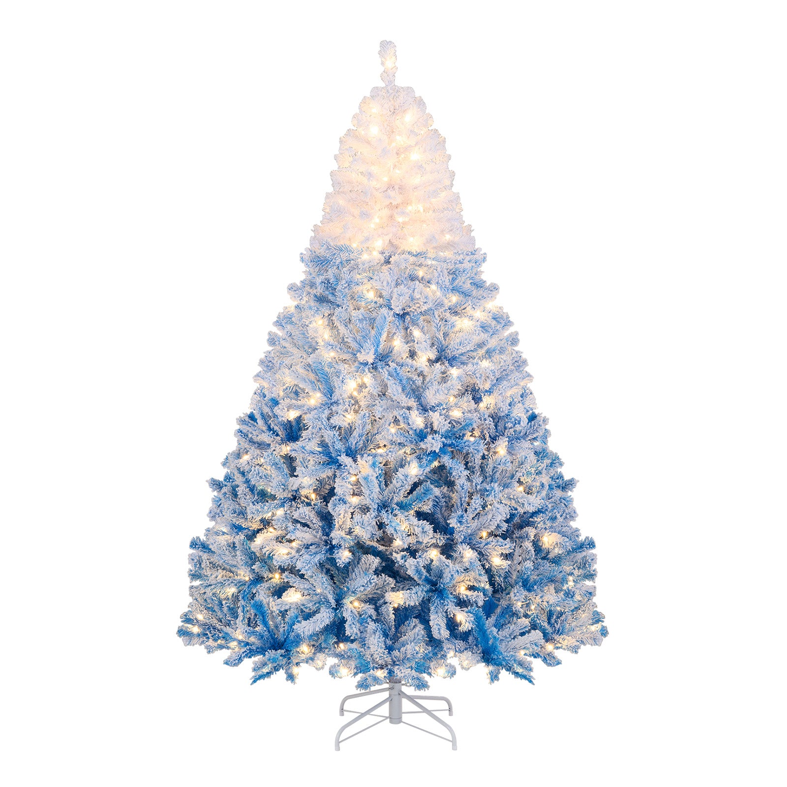 7 Feet Artificial Christmas Tree, Warm White LED Lights, 8 Modes, Blue Christmas Tree at Gallery Canada