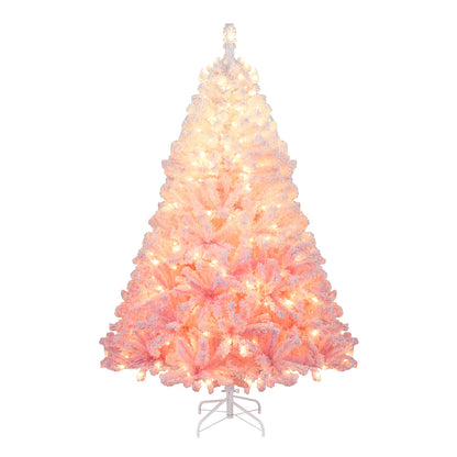 6 FT Artificial Christmas Tree, Warm White LED Lights, 8 Modes, Pink Christmas Tree at Gallery Canada