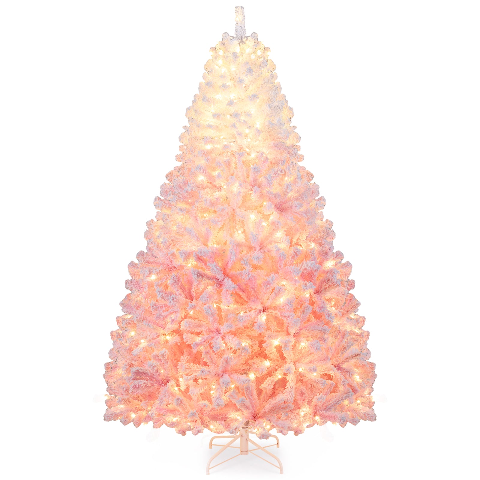 7 FT Artificial Christmas Tree, Warm White LED Lights, 8 Modes, Pink Christmas Tree Pink at Gallery Canada
