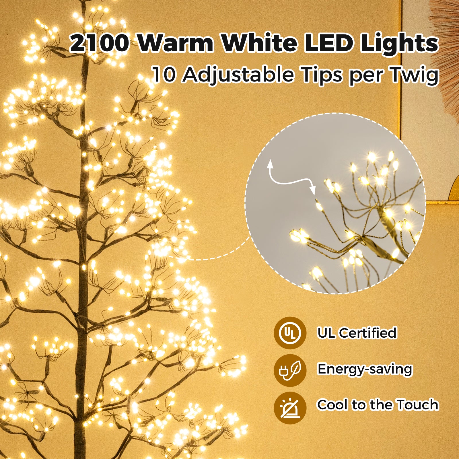 5/6/7 FT Lighted Alpine Tree with Warm White Light LED Lights Pre-lit Artificial Cedar Tree with Weighted Base-7 ft Christmas Tree at Gallery Canada