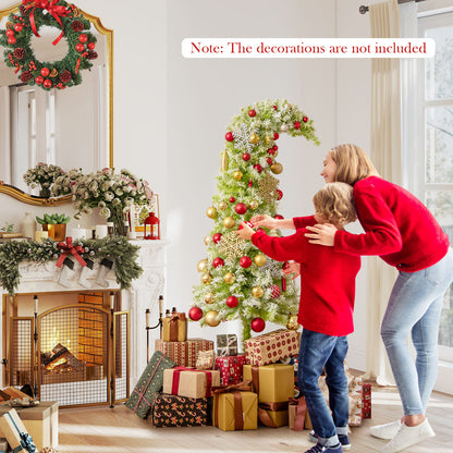 5/6/7 FT Whimsical Christmas Tree with Bendable Top and 216/290/366 Branch-6 FT, Green Christmas Tree at Gallery Canada