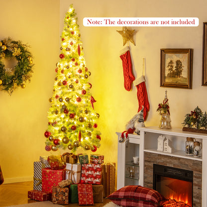 5/6/7 FT Whimsical Christmas Tree with Bendable Top and 216/290/366 Branch-7 FT, Green Christmas Tree at Gallery Canada