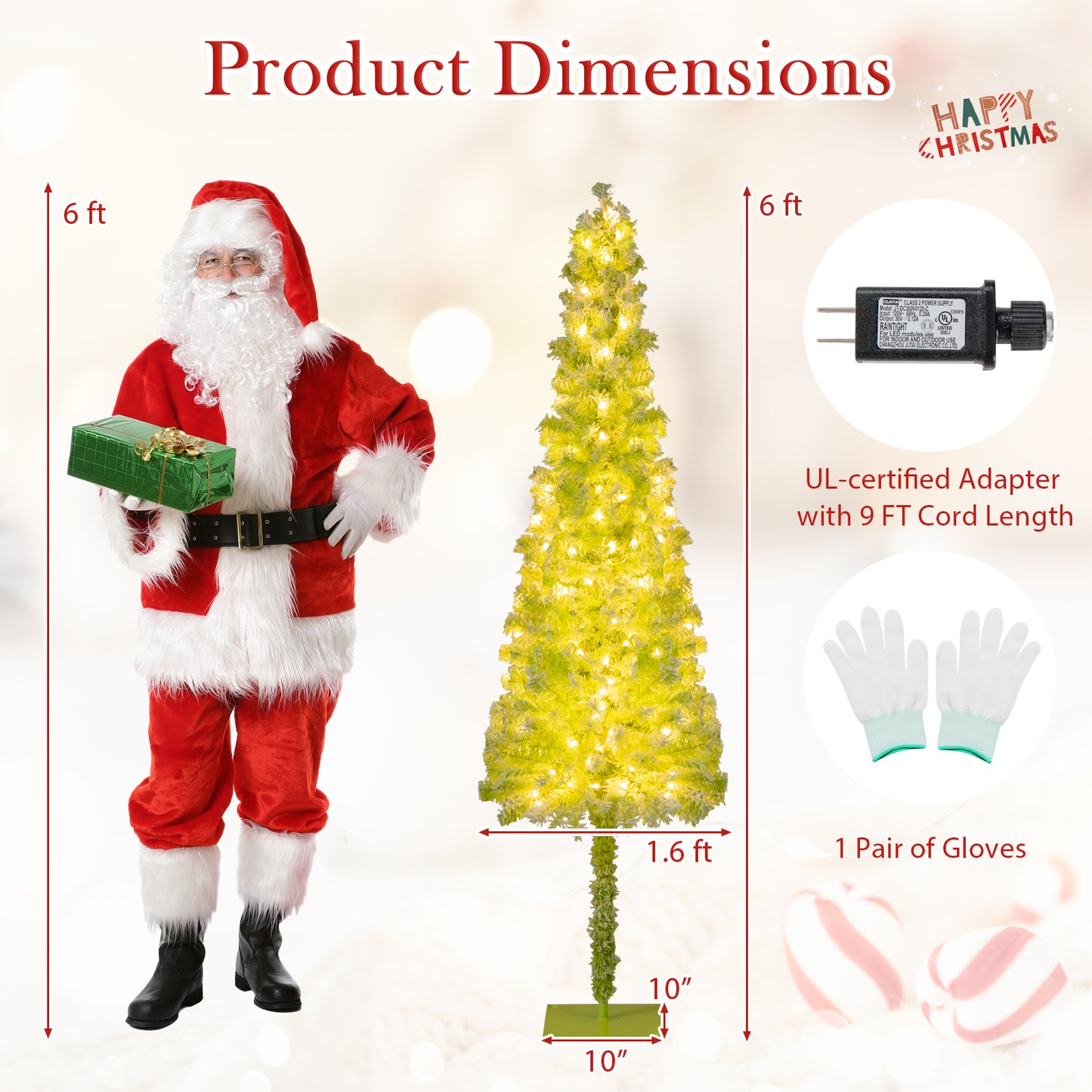 6 FT Christmas Tree, Bendable Top, 366 Branch, Green Christmas Tree at Gallery Canada