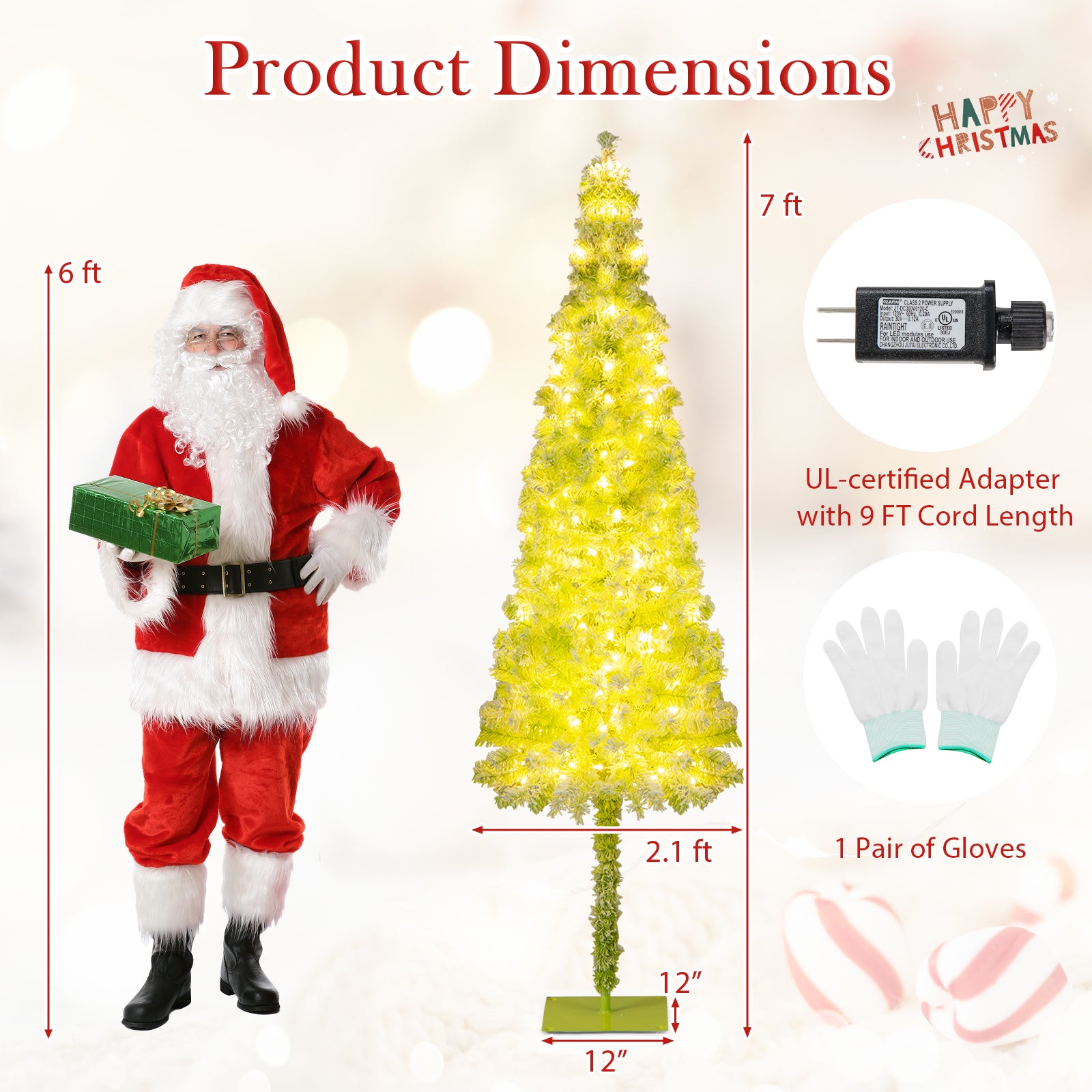 7 FT Christmas Tree, Bendable Top, 366 Branch, Green Christmas Tree at Gallery Canada