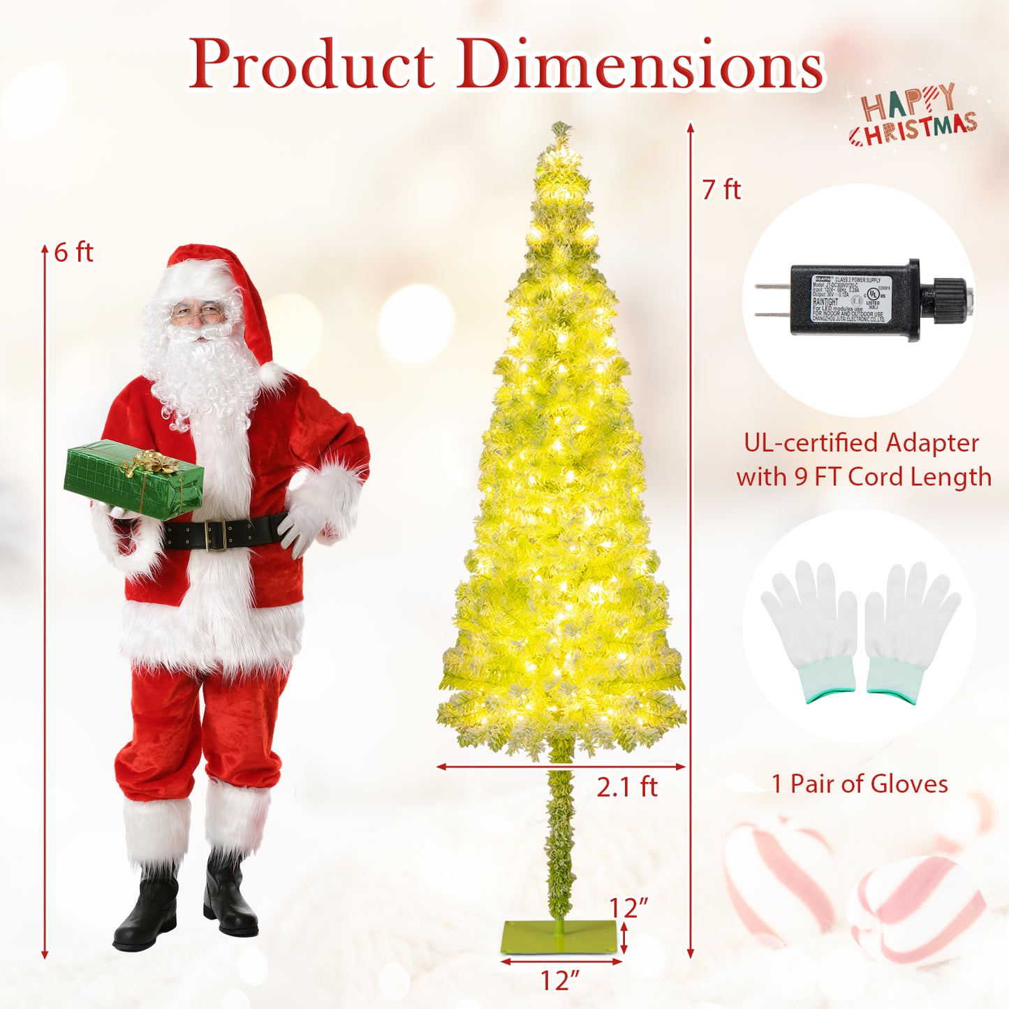7 FT Christmas Tree, Bendable Top, 366 Branch, Green Christmas Tree at Gallery Canada