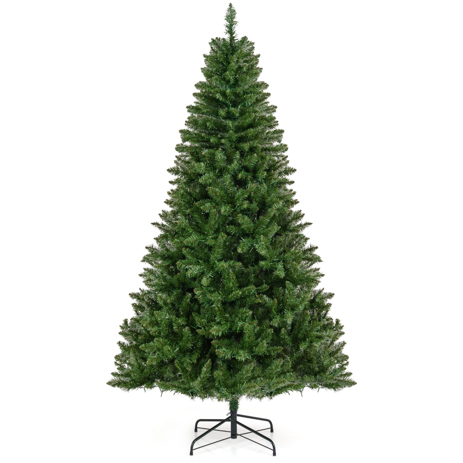 7 Feet Artificial Christmas Tree, Hinged, 7 Lighting Modes, Green Christmas Tree at Gallery Canada
