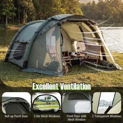 5-7 Person Inflatable Camping Tent with Screened Porch, Green Tents at Gallery Canada