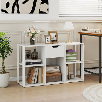 5-Cube Bookcase with Storage Drawer, White Bookcases at Gallery Canada