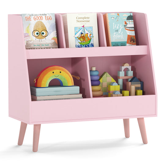 5-Cube Kids Bookshelf, Toy Organizer With Anti-Tipping, Pink Kids Storage Pink at Gallery Canada