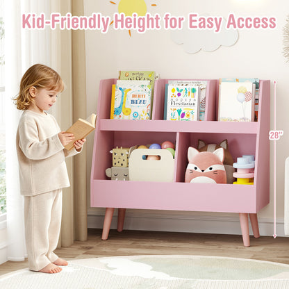 5-Cube Kids Bookshelf, Toy Organizer With Anti-Tipping, Pink Kids Storage at Gallery Canada