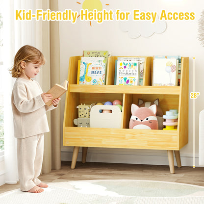 5-Cube Kids Bookshelf Toy Organizer, Oak Bookcases at Gallery Canada