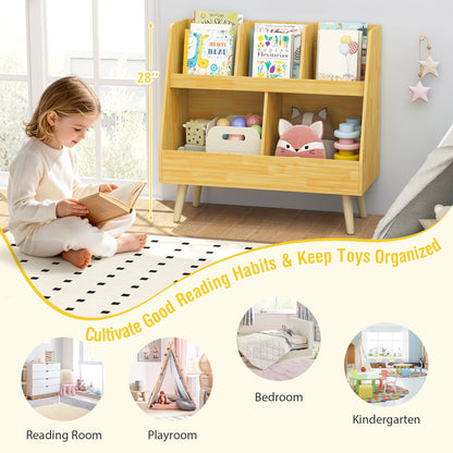 5-Cube Kids Bookshelf Toy Organizer, Oak Bookcases at Gallery Canada
