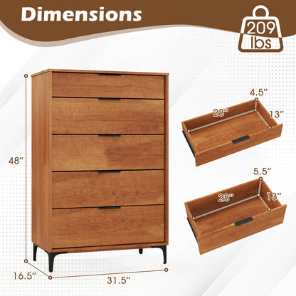 5-Drawer Dresser, Interlock System, Cherry Dressers & Chests at Gallery Canada