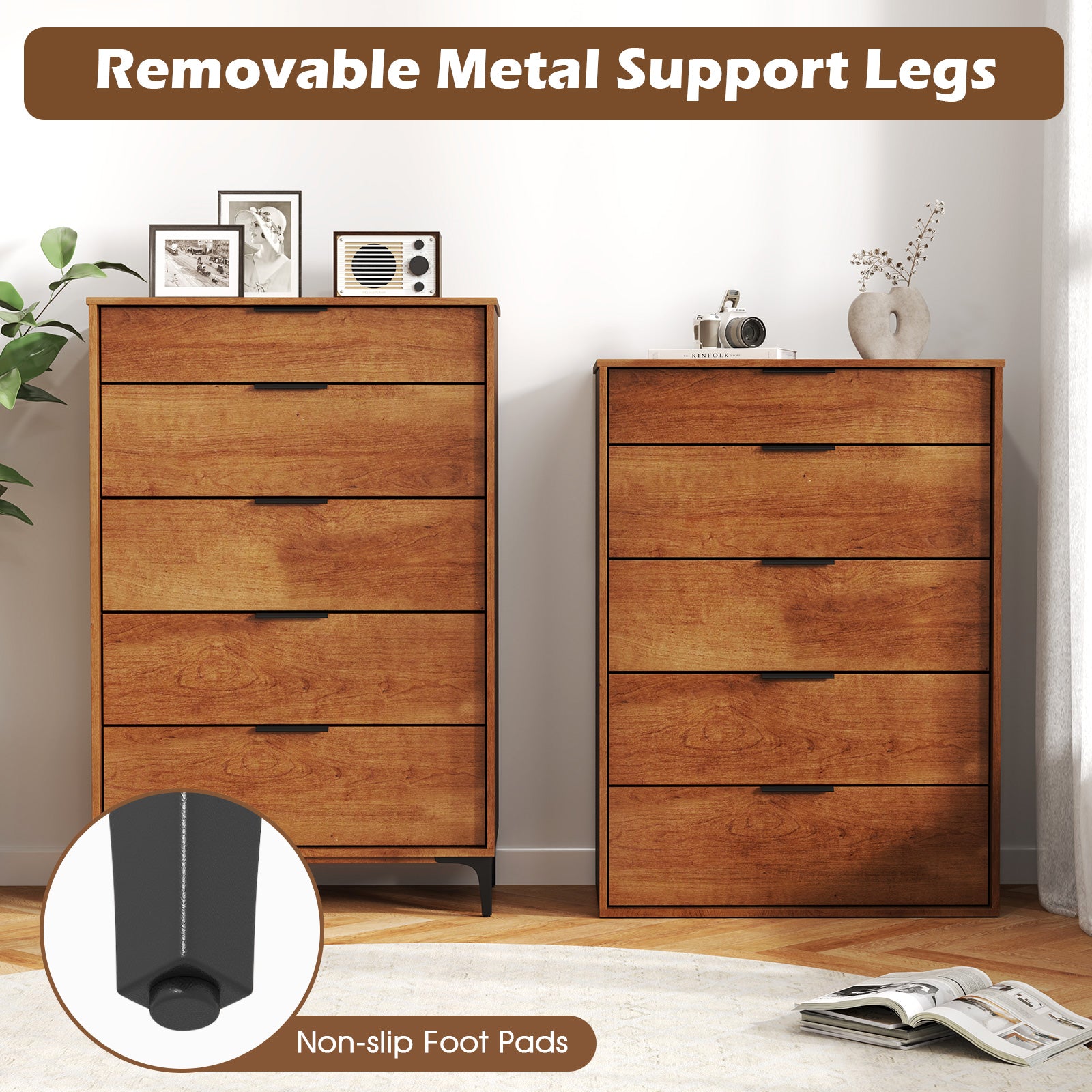 5-Drawer Dresser, Interlock System, Cherry Dressers & Chests at Gallery Canada