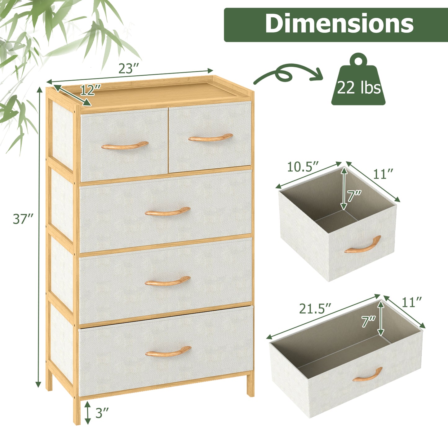 5-Drawer Dresser with Top Shelf, Natural Dressers & Chests at Gallery Canada