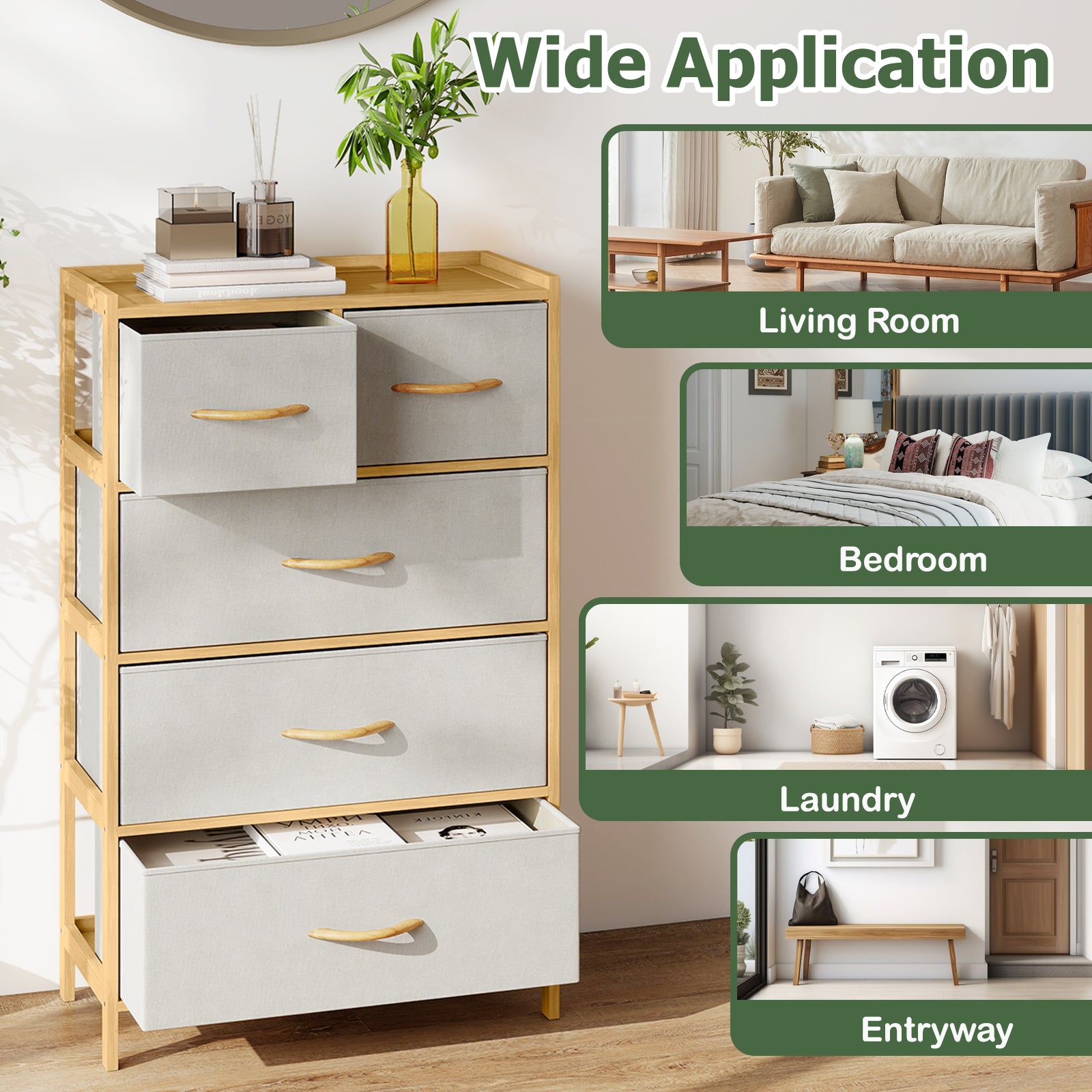5-Drawer Dresser with Top Shelf, Natural Dressers & Chests at Gallery Canada
