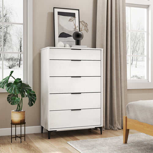 5-Drawer Dresser With Interlock System, White