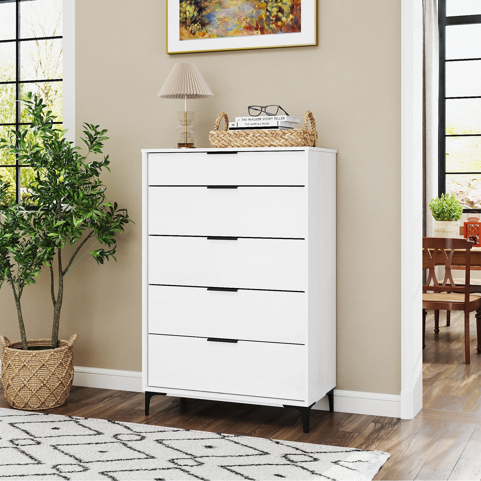 5-Drawer Dresser With Interlock System, White Dressers & Chests at Gallery Canada